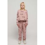 Bobo Choses pantaloni de trening din bumbac pentru copii culoarea roz, modelator