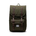 Herschel rucsac Little America Mid Backpack culoarea verde, mare, neted