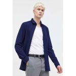HUGO cămașă din bumbac bărbați, culoarea bleumarin, cu guler clasic, slim 50494515