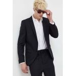 HUGO geaca de lana culoarea negru