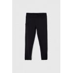 Abercrombie & Fitch leggins copii culoarea negru, neted