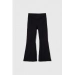 Abercrombie & Fitch pantaloni copii culoarea negru, neted