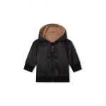 BOSS bluza cu doua fete culoarea negru, cu glugă, neted