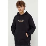 Dickies bluză bărbați, culoarea negru, cu glugă, cu imprimeu