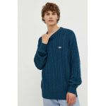 Dickies pulover de bumbac culoarea albastru marin, light