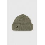 Kangol caciula culoarea verde, din tricot gros