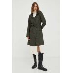 Rains geaca de ploaie 18130 Jackets femei, culoarea verde, de tranzitie