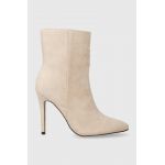 Answear Lab botine femei, culoarea bej, cu toc cui