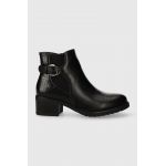 Answear Lab cizme femei, culoarea negru, cu toc plat