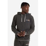 Ellesse hanorac de bumbac barbati, culoarea gri, cu glugă, neted SHL13265-GREY