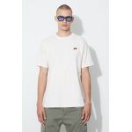 Ellesse tricou din bumbac culoarea bej, cu imprimeu SHR17785-WHITE