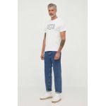 Pepe Jeans tricou din bumbac WYATT culoarea bej, cu imprimeu