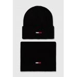 Tommy Jeans palarie si esarfa culoarea negru