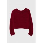 United Colors of Benetton pulover pentru copii din amestec de lana culoarea roz
