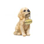 Decoratiune pentru gradina, din rasina, model catel, inaltime 27cm / ZTS 8008 Engros