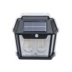 Lampa solara de perete, cu 2 becuri LED, putere 28W, senzor de miscare, 3 moduri de lumina / ZTS 8196 Engros