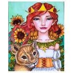 Pictura cu diamante pe sasiu lemn 20*30cm GM508 Engros