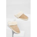 Answear Lab papuci din piele intoarsa culoarea bej