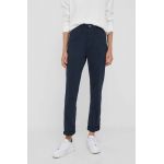 Pepe Jeans pantaloni Nora femei, culoarea albastru marin, drept, high waist