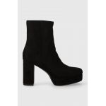 Answear Lab botine femei, culoarea negru, cu toc drept