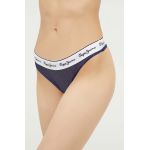 Pepe Jeans tanga Mesh culoarea albastru marin