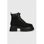 Timberland bocanci Timberland Sky 6In LaceUp femei, culoarea negru, cu toc plat, TB0A428J0011