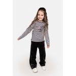 Coccodrillo pantaloni de trening pentru copii culoarea negru, neted