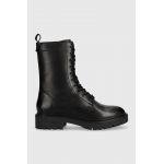 Gant cizme de piele Kelliin femei, culoarea negru, cu toc plat, izolare usoara, 27541350.G00