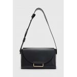 AllSaints poseta de piele Celeste culoarea negru