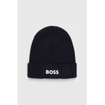 Boss Green caciula din amestec de lana BOSS GREEN culoarea albastru marin