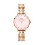 Daniel Wellington ceas Petite Lumine 28 Link femei, culoarea auriu