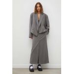 Remain fusta culoarea gri, midi, drept