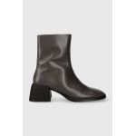Vagabond Shoemakers cizme de piele ANSIE femei, culoarea gri, cu toc plat, 5445.001.18