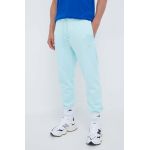adidas pantaloni de trening culoarea turcoaz, neted