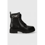 MICHAEL Michael Kors bocanci de piele Parker femei, culoarea negru, cu platforma, 40F3PKFE5L