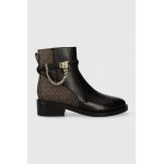 MICHAEL Michael Kors cizme de piele Hamilton femei, culoarea negru, cu toc plat, 40F3HAME6L