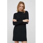 Sisley rochie culoarea negru, mini, mulata