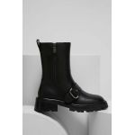 Answear Lab cizme de piele femei, culoarea negru, cu platforma