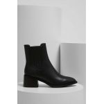Answear Lab ghete chelsea de piele femei, culoarea negru, cu toc drept