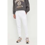 Hollister Co. pantaloni de trening culoarea alb, neted