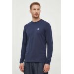 North Sails longsleeve din bumbac culoarea albastru marin, neted