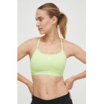 adidas Performance sutien sport Aeroreact culoarea verde, neted