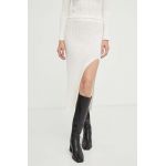 Alohas fusta culoarea bej, midi, creion