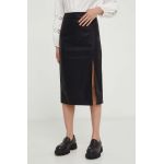 Answear Lab fusta culoarea negru, midi, drept