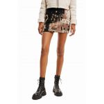 Desigual fusta culoarea negru, mini, drept