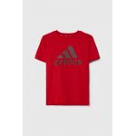 adidas tricou de bumbac pentru copii culoarea rosu, cu imprimeu