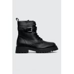 Answear Lab bocanci femei, culoarea negru, cu toc plat, izolare usoara