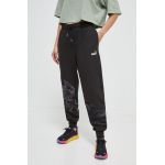 Puma pantaloni de trening culoarea negru, neted