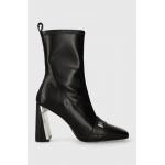 Karl Lagerfeld cizme de piele MASQUE femei, culoarea negru, cu toc drept, KL30760