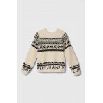 Pepe Jeans pulover copii culoarea bej